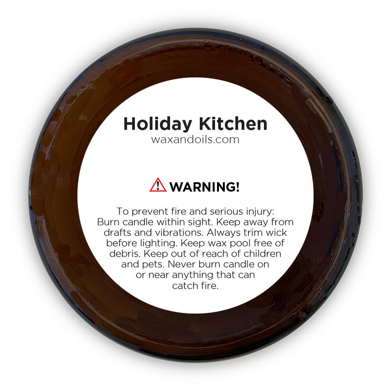 Holiday Kitchen (8oz) Amber Glass