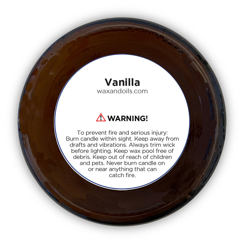 Vanilla (8oz) Amber Glass