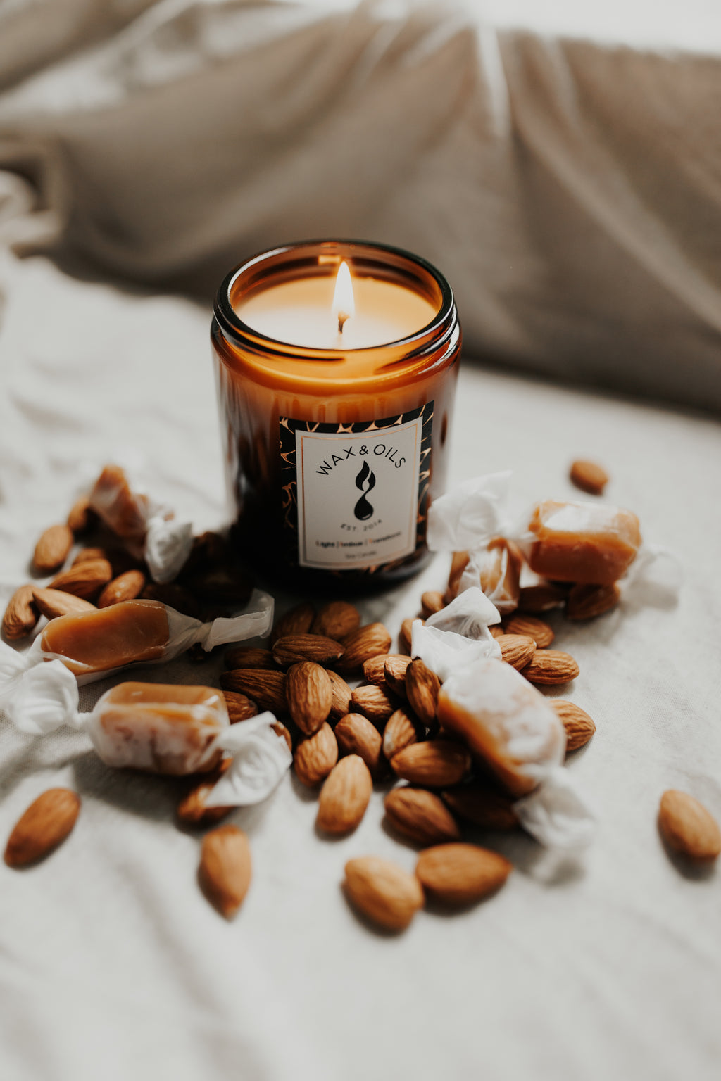 Caramel Almond Amaretti Tea Soy Candle